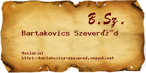 Bartakovics Szeveréd névjegykártya